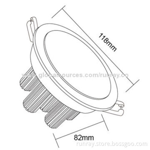 9W Ceiling Light, Latest Design, 80-110lm/W, 85-265V AC or 12V DC, 72 Hours Aging Time/CE/RoHS MarkNew